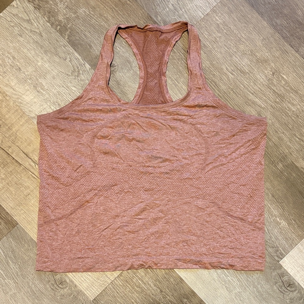 Lululemon swiftly tech race length size 14 heathered pink